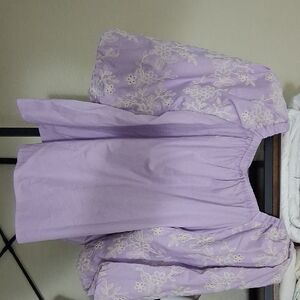 Cato Lavender Embroidered Blouse